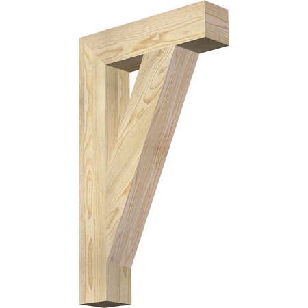 Ekena Millwork Traditional Block Rough Sawn Bracket, Douglas Fir, 4"W x 18"D x 30"H BKT04X18X30TRA05RDF